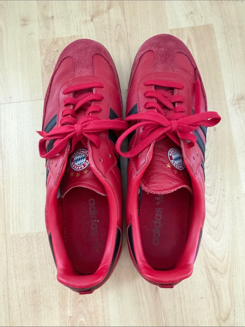 Adidas Originals Samba Team FC Bayern Munich Red Leather Sneakers HQ7031